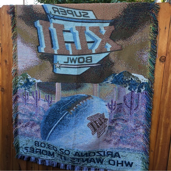 Super Bowl XXLI Tapestry Throw Blanket New York Giants v New England Patriots - Picture 12 of 12